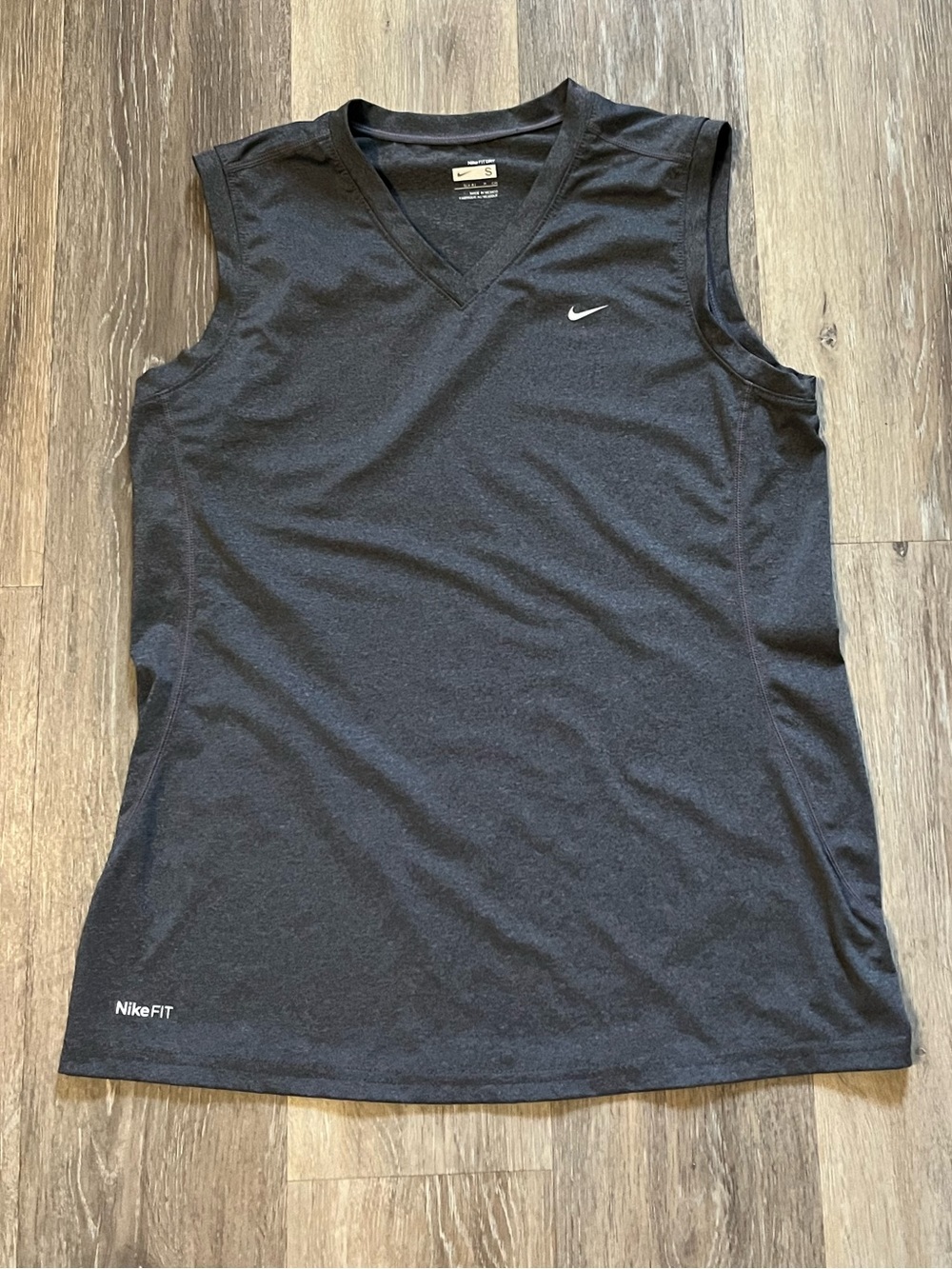 Nike Dark Grey V-Neck Dri-FIT Tee